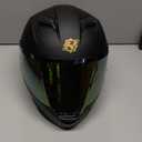 HAX Force Aerodynamic Full Face Helmet for Street & E-Bikes DOT & ECE Certified - Enhanced Dual Visor, Adult Size, Pinlock Ready Matte Black Gold L