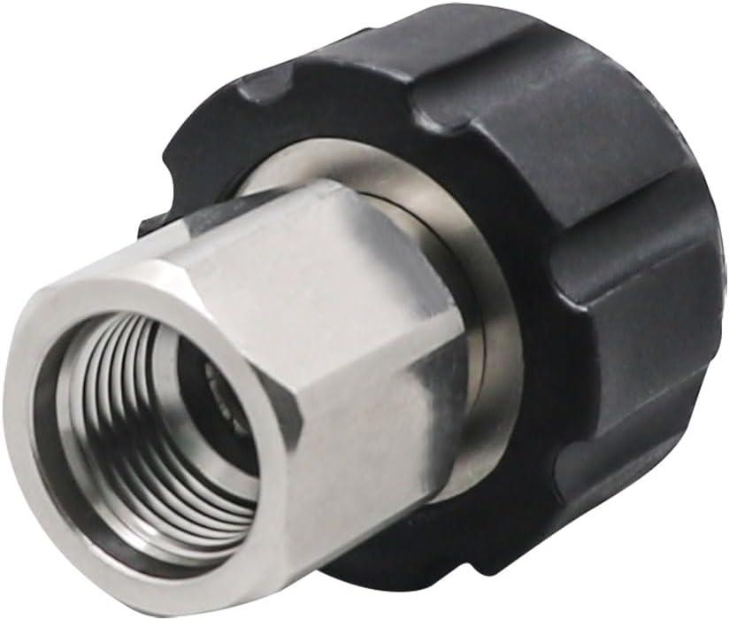 Pressure Washer Adapter Fitting, Stainless Steel M22-14mm to NPT 3/8 Female Thread for M22 Pressure Washer Hose, Connecting Hose Wand Power Washer Gun, 5000 PSI