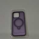 Magnetic Case for iPhone 15 Pro 6.1 inch with 360 Rotatable Ring Stand, Compatible with MagSafe Car Phone Mount, Cases Cover Phone Holder for Desk Meeting/Videos Dark Purple