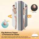 Extra Firm Mattress Topper King Size 4 Inch, Firm to Extra Firm Dual Sides Flippable Bed Topper for Back Pain, Premier High-Density Bed Topper with Washable Cover,No Smell,CertiPUR-US, 80" x 76"