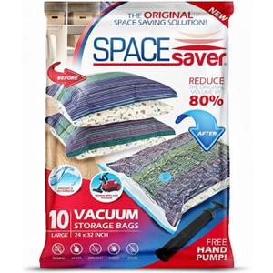 10 Pack Large Vacuum Storage Bags for Comforters, Blankets & Clothes  Vacuum Sealed Compression Bags with Hand Pump  Space Saver Storage Bags for Bedding, Moving, Travel & Organization 10 Pack Large Vacuum Storage Bags for Comforters, Blankets & Clothes  Vacuum Sealed Compression Bags with Hand Pump  Space Saver Storage Bags for Bedding, Moving, Travel & Organization