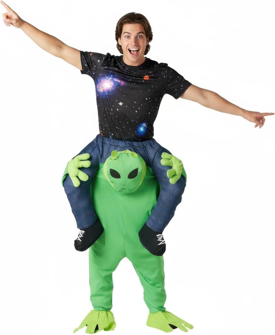 Morph Alien Piggyback Costume, Alien Piggy Back Costume Adult, Alien Costume Adults, Halloween Costumes Alien, Alien Outfit