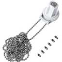 Roller Shade Clutch for 1 1/2" (38mm) Tube with Stainless Steel 4.5mm Bead Chain and 5 Connectors Fix or Replace The Broken Gear on Blinds & Shades