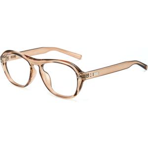 Cyxus Oval Blue Light Glasses Women Men Retro Eyewear Styish Trendy UV Protection Computer Gaming 8236 (Clear Tea)