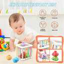 Montessori Baby Toys 6-12-18 Months, Toys for 1 + Year Old, Infant Teething Toy Stacking Building Blocks Shape Sorter, Spinner and More. Sorting Sensory Educational Learning Gift for Toddlers 1-3