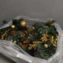 2 Pack Prelit Outdoor Christmas Tree 30 Inch, Remote Control Battery Operated with 100 Warm White Multi-Color Changing LED Lights, Small Pre-Decorated Green Xmas Tree for Pathway, Porch (Gold)