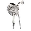 2.5GPM Shower Heads with Handheld Spray Combo: 7.2" Rainfall Shower Head & Hand Held Shower Head 2-IN-1 Shower Head with 60" Rotatable Stainless Steel Hose Nickel, Shower Trim Systems