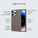 COCOMII Rectangle Case for iPhone 12 Pro Max, Wireless Charging Compatible, Matte Taupe Silicone
