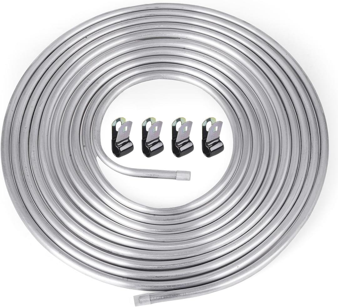3/8" OD Aluminum Hard Fuel Line 25 Feet Hardline Tube Thickness is 0.039"