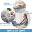 Huloo Sleep Weighted Blanket Twin 15lbs for Adult(48"78",Gray) Breathable Soft Minky Weighted Throw Blanket for All Season,Heavy Blanket with Premium Glass Beads