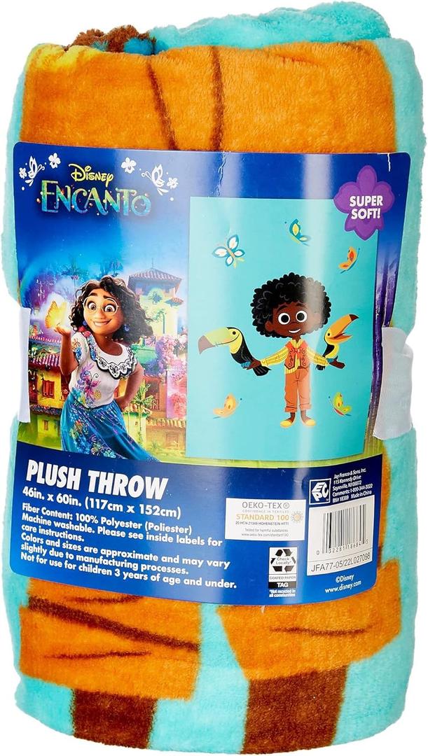 Disney Encanto Plush Throw Blanket One Size Turquoise