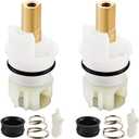 RP25513 faucet stem assembly Replacement Kit for two handle faucet repair kit with RP24096 Cartridge RP4993 Seats Springs RP24097 1/4 Turn stop, 2 Pack