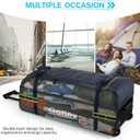 Gonex Rolling Duffle Bag with Wheels, Waterproof PVC Luggage, 33 in, Navy