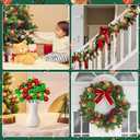 12 PCS Christmas Ball Ornament Picks with 36 Shatterproof Balls - 7.9 Inch Bendable Wired Picks Christmas Tree Ornaments for Wreath, Garland, Vase Fillers Decorations (Red, Green, Gold)