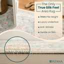 Istana Hallway Runner Rug 2.5x8 - Light Green/Pink Kitchen Rugs Non Slip Washable -Silk's Soft Touch Carpet Runner - Stylish Rugs for Home