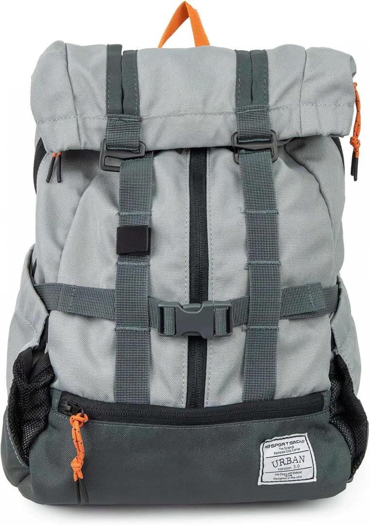 K9 Sport Sack Urban 3 - Medium, Concrete - Ideal for Dogs with 17-19 Back Length - Dual-Use, Backpack-Style Carrier + Everyday Pack