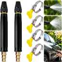 2 Pack Leak-Proof Garden Hose Nozzle, Adjustable High Pressure Water Spray Gun with Standard Hose Fitting for Car Wash, Lawn Watering, Patio Cleaning