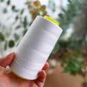 2 x Black & White Sewing Thread, 8PCS 40S/2 3000 Yard Spool Serger Thread, All Purpose Polyester Thread Serger Thread Cones