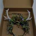 Amazon.com: MOSTORY Fairy Flower Antler Headpiece - Floral Reindeer Headband for Renaissance Accessories Women, White Woodland Deer Antlers Hairband with Vine for Forest Costume Cosplay Fantasy Aesthetic : Beauty & Personal Care (White-blue)