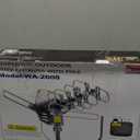 PBD WA-2608 Amplified Outdoor TV Antenna  Long Range with UHF/VHF, 360 Motorized Rotation, Remote Control, Mounting Pole, and 40FT RG6 Cable  Supports 4K, 1080P, Smart and Older TVs (2 Outputs)