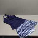 Womens Tankini Bathing Suits with Skirt Two Piece Tummy Control Swimsuits Ladies Swimwear (Large, Blue Star)