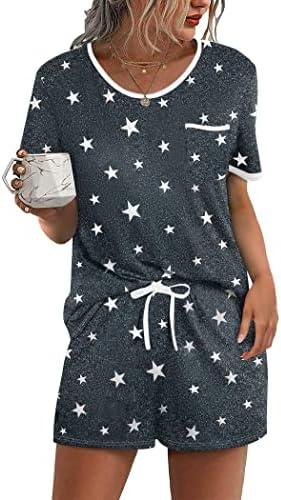 Ekouaer Pajama Top for Women Lounge Short Sleeve Top, Soft Sleepwear, 2XL