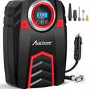 Avid Power 12V DC Air Compressor w/Digital Pressure Gauge, Car Tire Pump w/LED Light, Auto Shut-Off Tire Inflator for Car, Bicycles, Balls and Other Inflatables
