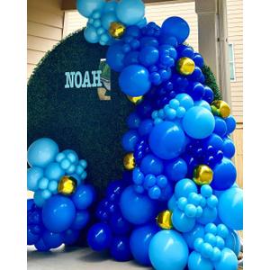 Bezente Light Blue Balloons Latex Party Balloons - 100 Pack 12 inch Round Helium Doubled Balloons for Birthday Graduation Baby Shower Wedding Party Decorations