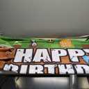 Pixel Backdrop Happy Birthday Party Decoration 7x5Ft Video Game Themed Banner Gaming Gamer Photo Background for Kids Boy Cake Table Supplies Favors