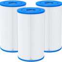 Fil-fresh Type B Pool Filters Cartridge Compatible with Intex 2500 GPH Above-Ground Filter Pump, Replaces Intex 29005E Easy Set Swimming Pool Filter, 3-Pack