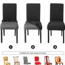 Genina Waterproof Chair Covers for Dining Room and Kitchen - Parsons Chair Covers (Khaki, 6 PCS)