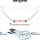 EastPoint Easy Setup Badminton Set - 5 ft Net, 4 Rackets & 2 Shuttlecocks - Quick Setup Portable Badminton Net - Official Racket Set for All Skill Levels