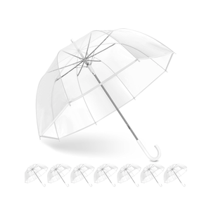 Clear Bubble Umbrella Wedding, High-Visibility Transparent Rain Umbrellas Bulk, Windproof Large Clear Umbrella, Firm and Durable, Dome Umbrellas for Wedding Bride Groom Photography Golf Outdoor
