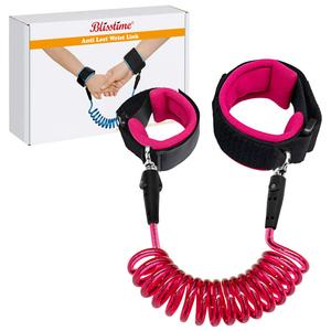 Blisstime Anti Lost Wrist Link Safety Wrist Link for Toddlers, Babies & Kids (59 Inch (Pack of 1), Rose Red)