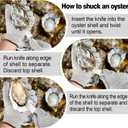 Professional Oyster Shucking Knife, 2CR13 Stainless Steel Oyster Knife, Sturdy Sharpness Opener for All Kinds of Shells, and Level 5 Cut Resistant Glove (XL)