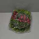 WILLBOND 4 Pcs Christmas Kitchen Cabinet Wreath Boxwood Garland with Ribbon Greenery Garland Hanging Wreaths for Cabinet Wall Window Door Fireplace Party Farmhouse Decor(Black and Red,Fabric)