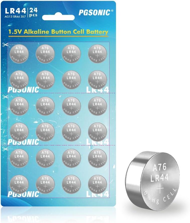 PGSONIC LR44 Battery (24pcs) (10 Count (Pack of 2))