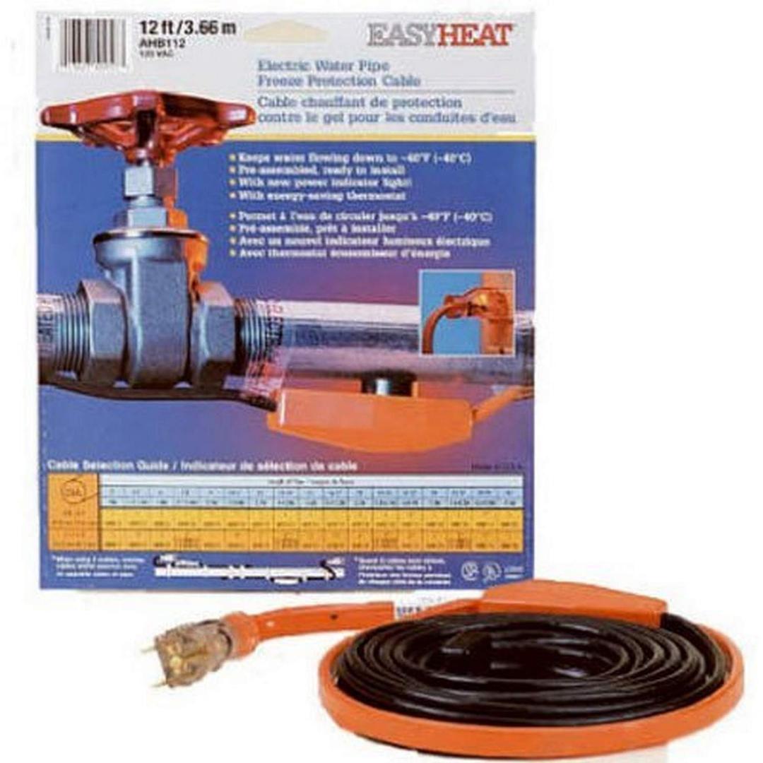 EasyHeat 15' Pipe Heating Cable, Prevent Pipe Freeze, Easy to Use, 7 Watt per foot, 105 Watts