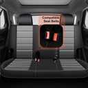 Custom Equinox Seat Covers for Chevrolet Chevy Equinox 2018 2019 2020 2021 2022 2023 2024, LT LS Premier RS LT Fleey (Not for EV), Faux Leather Car Seat Covers Full Set for Equinox - Gray