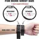 Bekomo Compatible with Apple Watch Band 49mm 46mm 44mm 45mm 42mm 40mm 38mm 41mm, Stainless Steel iWatch Bands with 2 Pack Tempered Glass Case for Series 11/10/9/Ultra 3 2/8/7/6/5/4/3/2/1/SE for Men