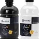 Artecho White and Black Acrylic Paint - Large Bottle 500ml / 17oz, Craft Paint for Canvas, Rocks, Wood, Fabric, Ceramic, Non-Toxic