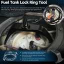 Fuel Pump Tank Seal & Lock Ring Tool Kit Compatible with GM, Chevy, Ford, Chrysler, Dodge, Jeep, and More, 911-245 Fuel Tank O-ring, LO164 Fuel Tank Lock Ring, 6599 Fuel Tank Lock Ring Wrench Tool