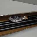 Tension Curtain Rod, 42 to 115 inch Adjustable Heavy Duty black shower curtain rod for bathroom Closet Windows, 40-115", Black