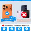 BXYJY for iPhone 17 Pro Wallet Case with Screen Protector (Tempered Glass), Card Holder (4-5 Cards), Slide Camera Cover, Military Grade Drop, Heavy Duty Women Men Case for iPhone 17 Pro, Orange