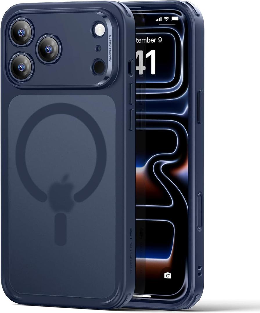 ESR for iPhone 17 Pro Max Case, Camera Control, Compatible with MagSafe, Shockproof Military-Grade Protection, Magnetic Phone Case for iPhone 17 Pro Max, Classic Hybrid Case, Frosted Blue