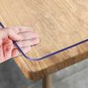 Royhom Clear Table Protector 30 x 56 Inch, 1.5mm Thick Plastic Table Cover, Clear Table Cover Protector, Clear Desk Mat Desk Pad, Desk Protector Mat for Dining Room, Writing Desk, Coffee Table (Clear 1.5mm)