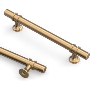 Asidrama 10 Pack 5 Inch(128mm) Champagne Bronze Kitchen Cabinet Handles, Cabinet Pulls Kitchen Cabinet Hardware Cupboard Handles Drawer Pulls (5" Hole Center)