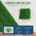 Houseables Grass Wall Panels, Greenery Wall, Greenery Backdrop, Grass Backdrop, Fern Panels, Artificial Green Decor, Faux Hedge, Fake Plant Squares, Leaf Tiles, Outdoor Living Decoration, 12x12, 12PK