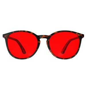 Bloomoak 99% Orange Blue Light Blocking Glasses,Retro Trendy Round Style,Relieve Eye Fatigue,Improve Sleep For Screens/Games