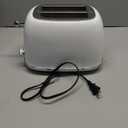 Roter Mond 2 Slice Toaster Retro Stainless Steel with Bagel, Cancel, and Defrost Functions, 6 Bread Shade Settings, Extra Wide Slots and Removable Crumb Tray, White